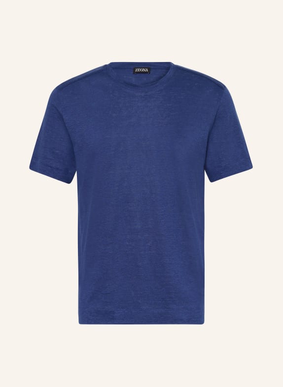 ZEGNA T-shirt made of linen BLUE