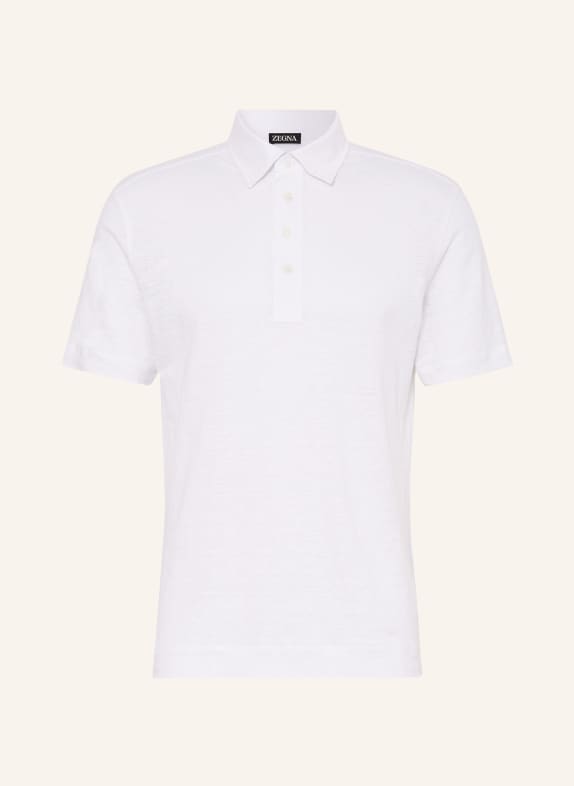 ZEGNA Polo shirt made of linen WHITE