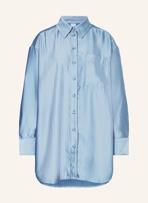 Y.A.S. Oversized shirt blouse in satin LIGHT BLUE