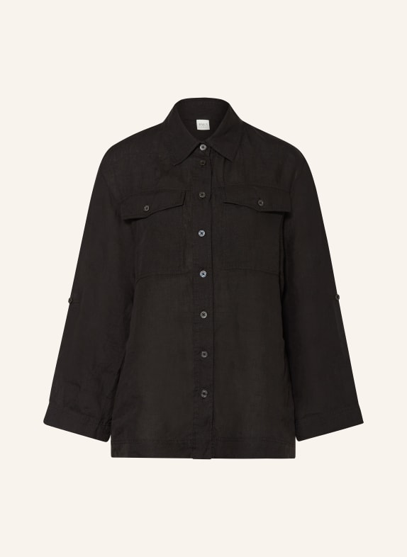 ETERNA 1863 Shirt blouse made of linen BLACK