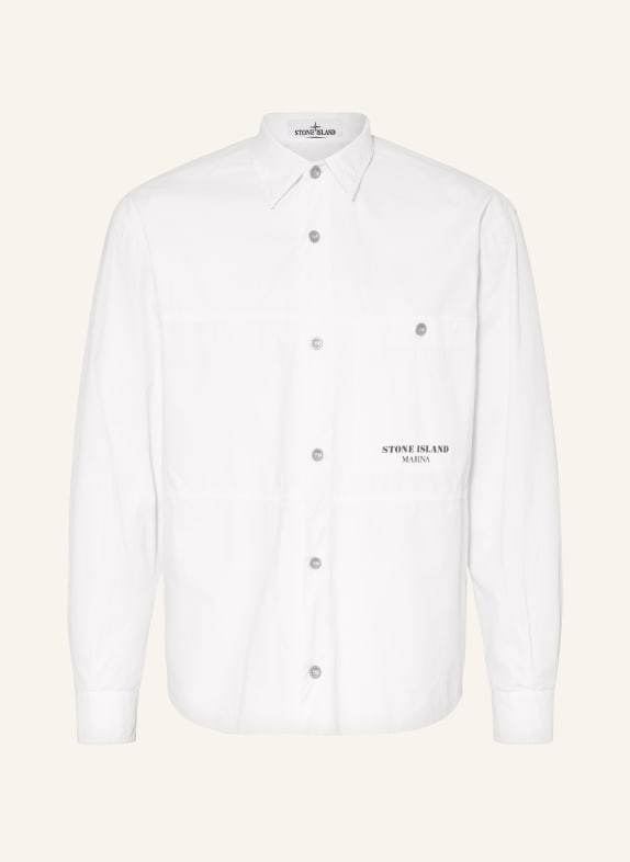 STONE ISLAND Shirt MARINA comfort fit WHITE/ DARK BLUE