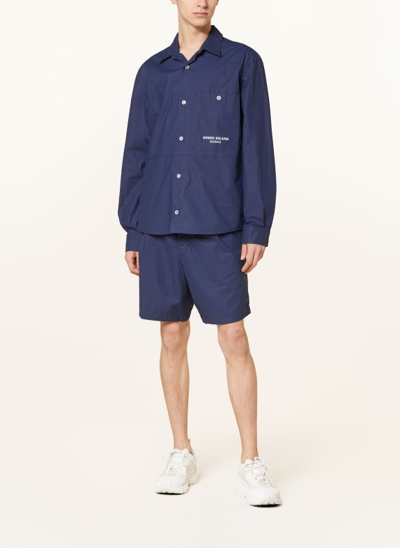 STONE ISLAND Overhemd MARINA Comfort Fit DONKERBLAUW / WIT