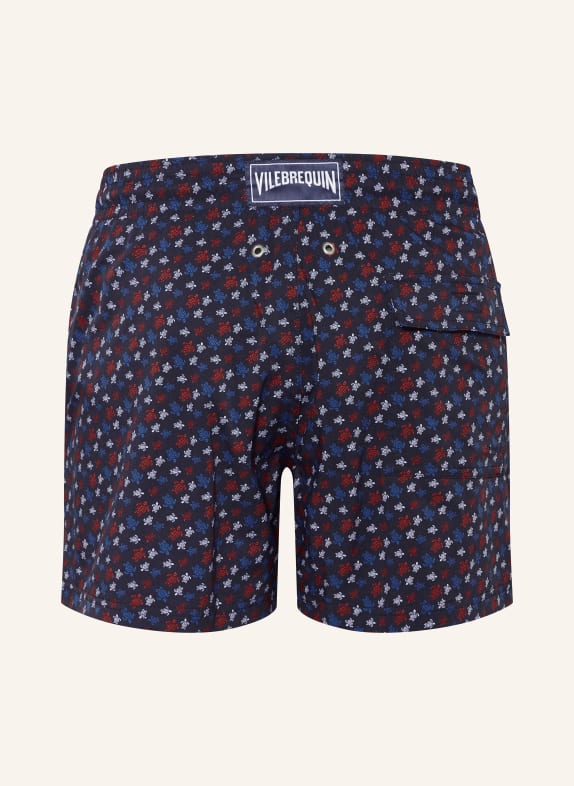 VILEBREQUIN Badeshorts MOORISE MØRKEBLÅ / RØD / HVID