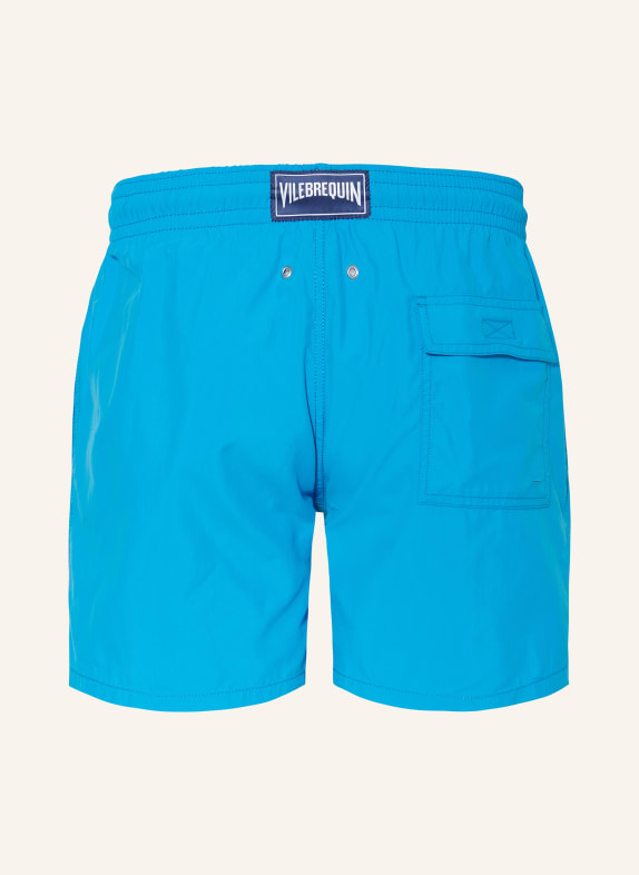 VILEBREQUIN Badeshorts MOOREA WATEREFFECT med vandaktivt print TURKIS