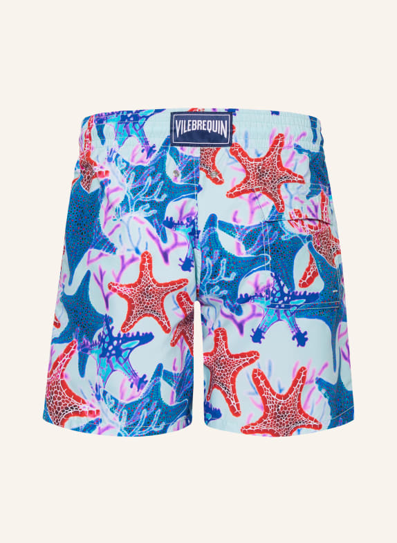VILEBREQUIN Badeshorts MOOREA BLÅ / RØD / MINT