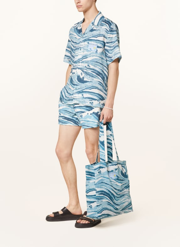 VILEBREQUIN Shopper BALADE HELLBLAU / PETROL / WEISS