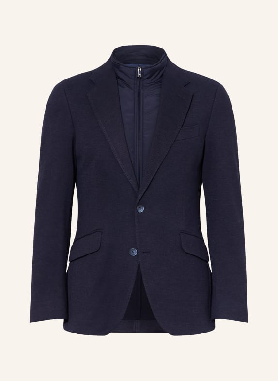 HACKETT LONDON Tailored jacket regular fit with removable trim DARK BLUE