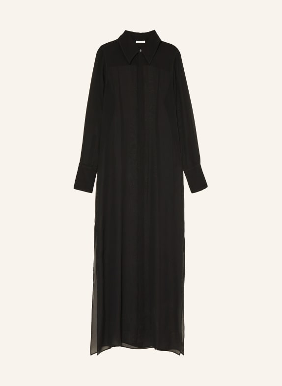 AMI PARIS Shirt dress in silk BLACK