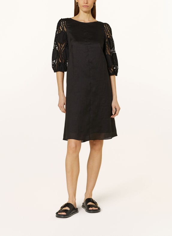 LUISA CERANO Dress with 3/4 sleeves BLACK