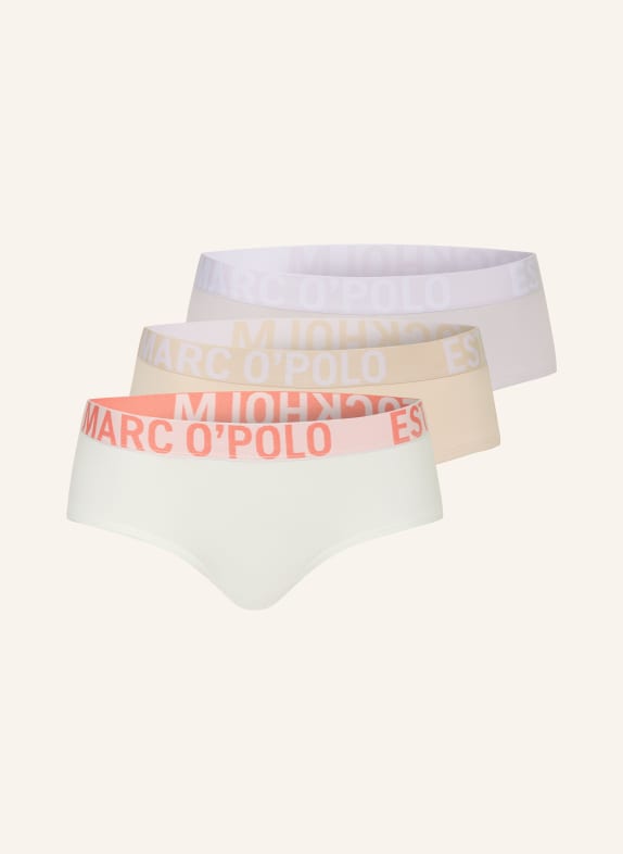 Marc O'Polo 3-pack panties LIGHT ORANGE/ LIGHT PURPLE/ WHITE