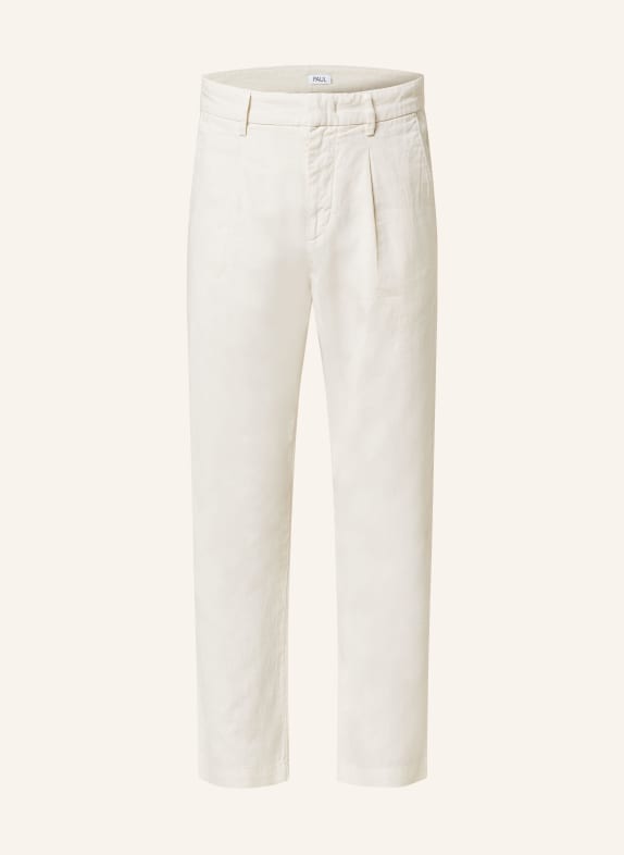 PAUL Chinos tapered fit with linen ECRU