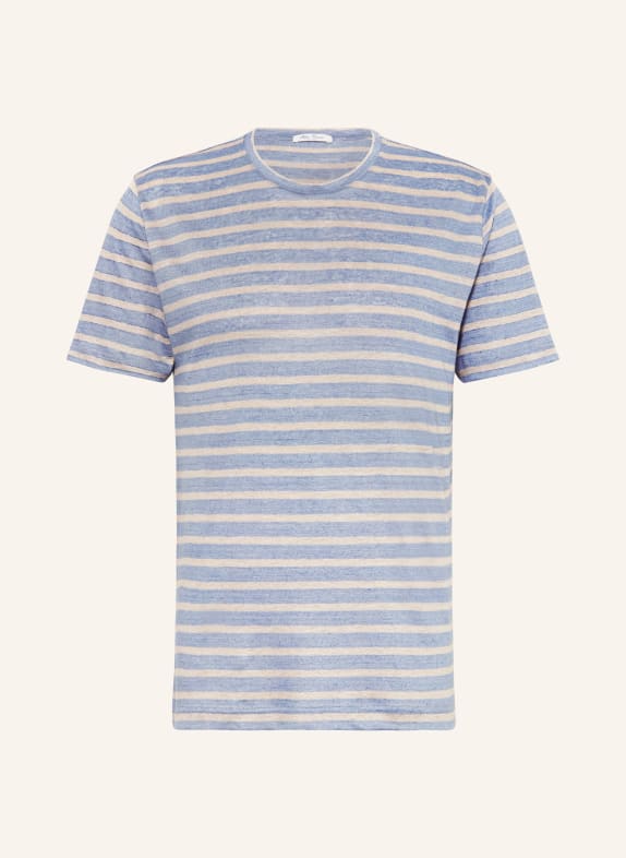 Stefan Brandt T-shirt made of linen BLUE/ GRAY
