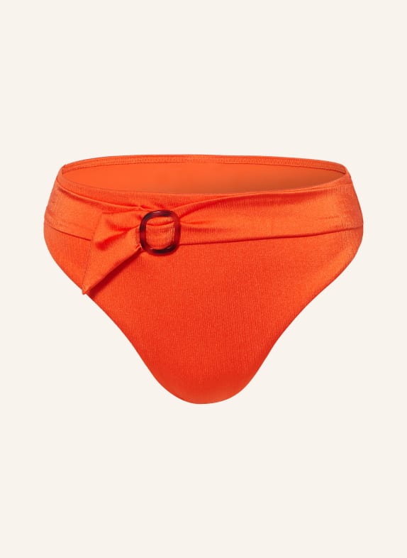 CYELL High waist bikini bottoms SATIN TOMATO ORANGE