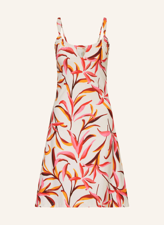 CYELL Beach dress JAPANESE FLORAL with cut-out WHITE/ PINK/ ORANGE