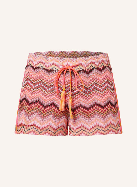 SPORTALM Knit shorts with tuxedo stripes PINK/ PINK