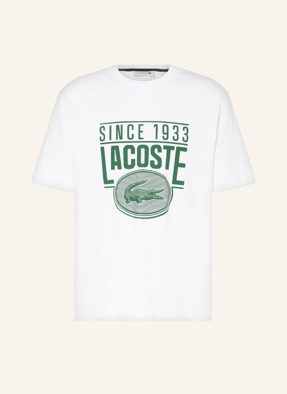 LACOSTE T-Shirt WEISS/ GRÜN