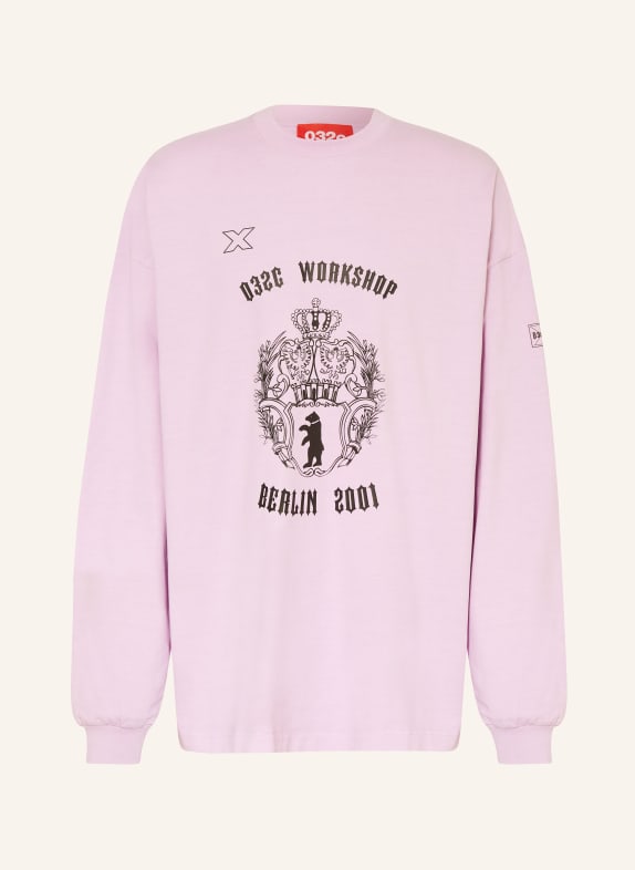032c Oversized-Sweatshirt HELLLILA/ WEISS