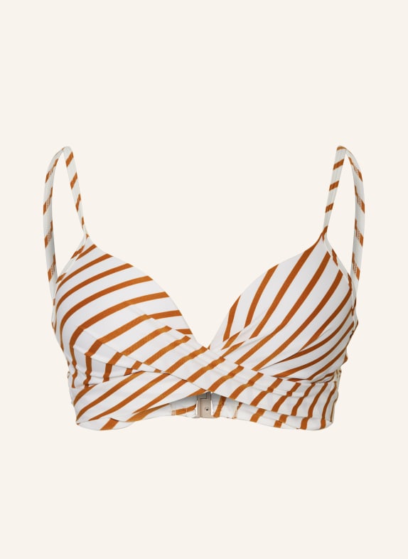 BEACHLIFE Underwired bikini top SPICE STRIPE CREAM/ COGNAC