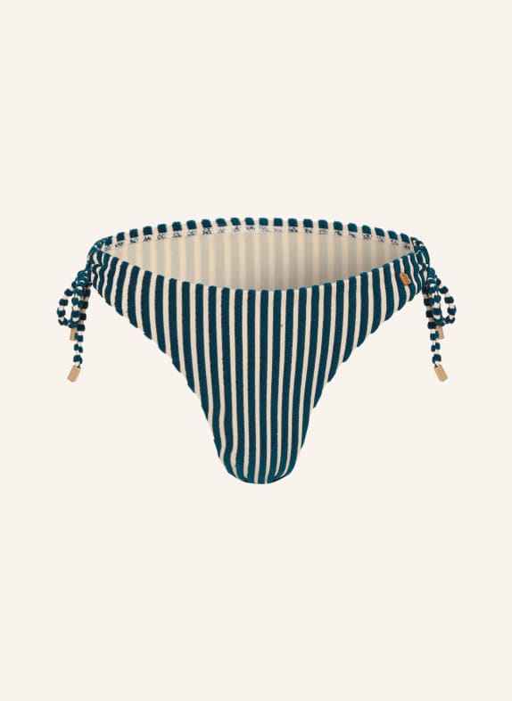 BEACHLIFE Triangel-Bikini-Hose KNITTED STRIPE BEIGE/ PETROL