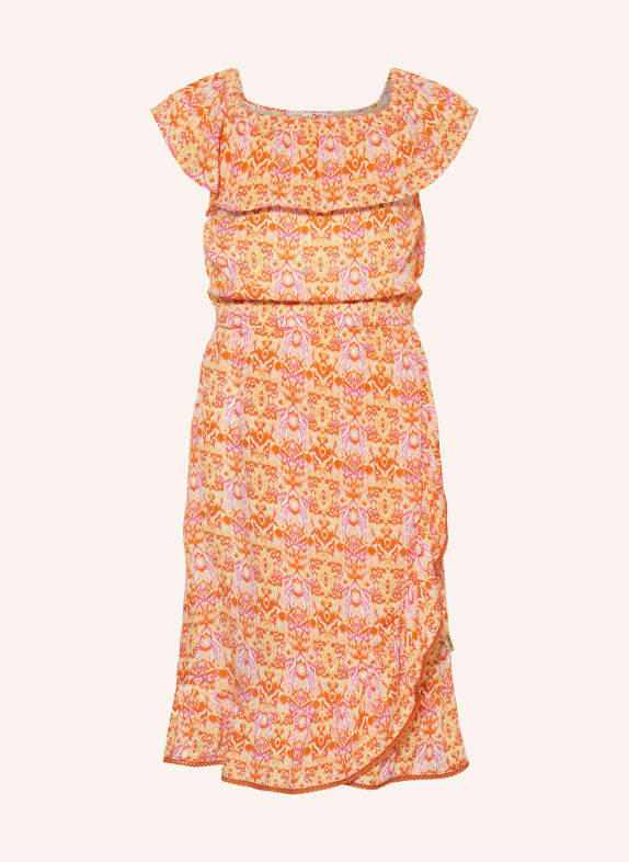 VINGINO Kleid PENINAH mit Rüschen und Spitze HELLORANGE/ ORANGE/ PINK