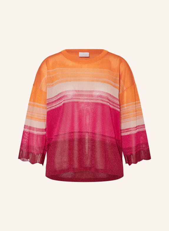 SPORTALM Sweater with 3/4 sleeves ORANGE/ PINK/ FUCHSIA