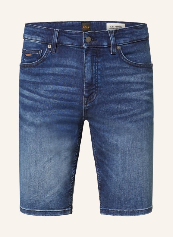 BOSS Szorty jeansowe DELAWARE slim fit 416 NAVY