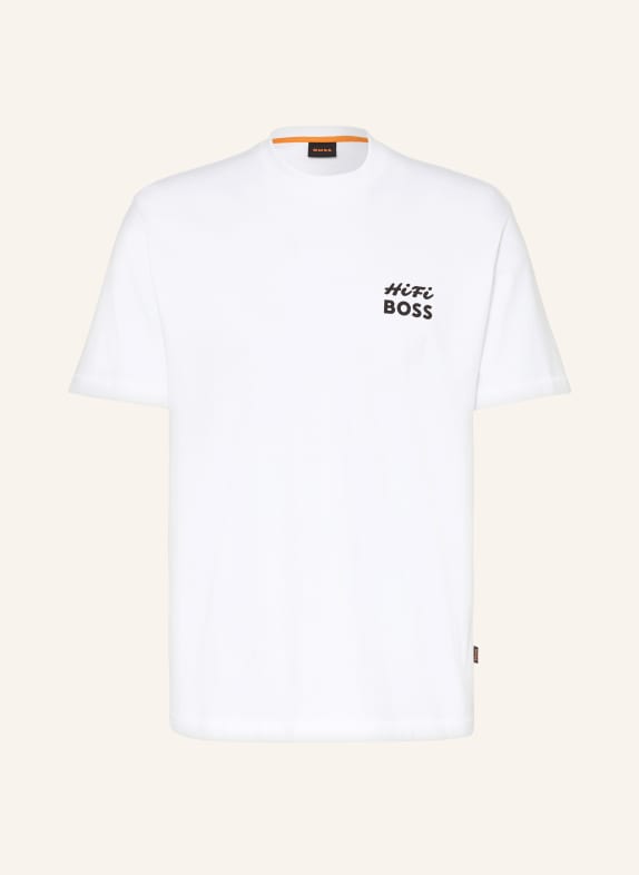 BOSS T-Shirt RECORDS WEISS