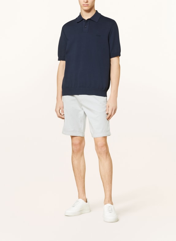 BOSS Gebreid poloshirt ASAC DONKERBLAUW
