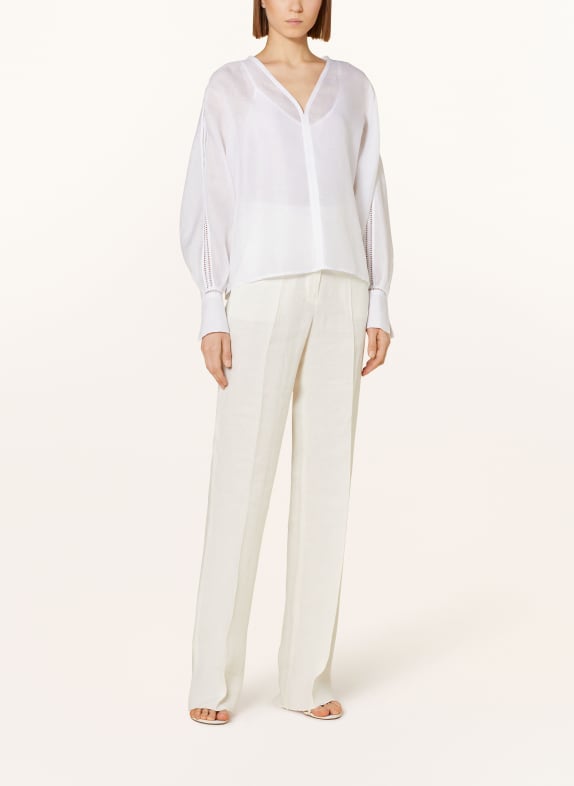 Max Mara STUDIO Marlene-broek ALCANO van linnen ECRU