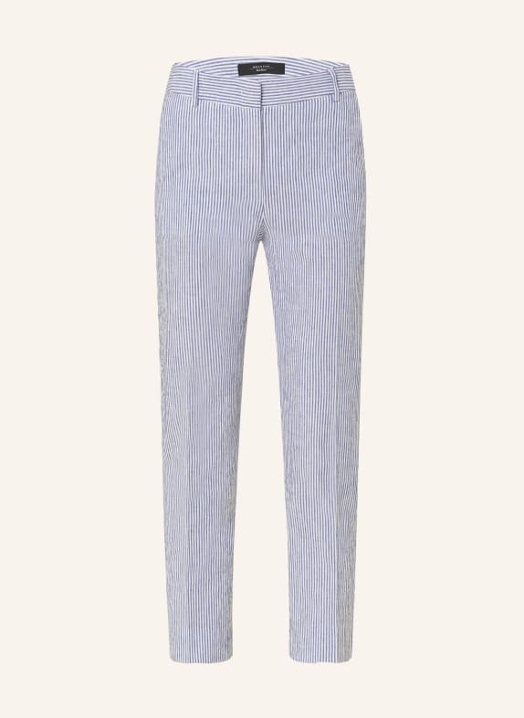 WEEKEND MaxMara 7/8 trousers STARLET WHITE/ BLUE