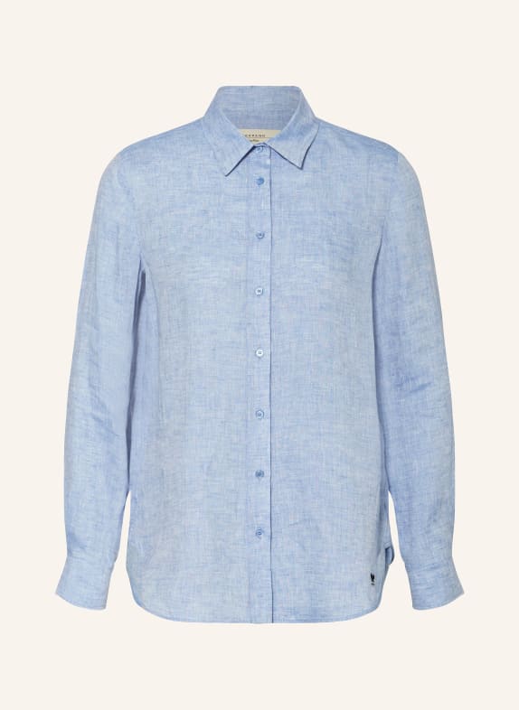 WEEKEND MaxMara Shirt blouse WERNER made of linen BLUE
