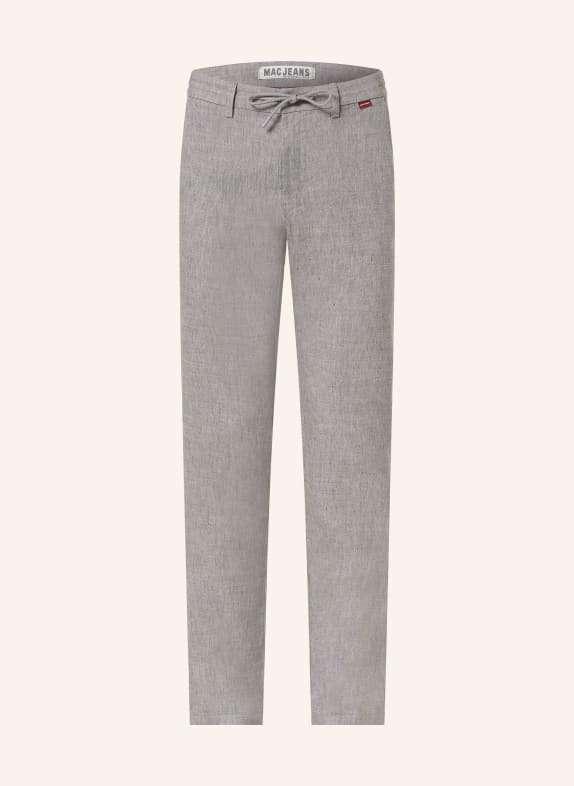 MAC Trousers LENNOX modern fit with linen GRAY
