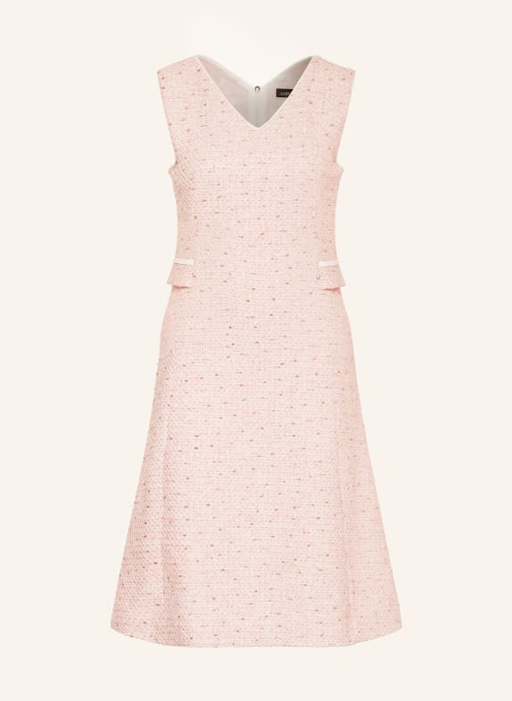 MARC CAIN Tweed dress with glitter thread LIGHT PINK/ GOLD