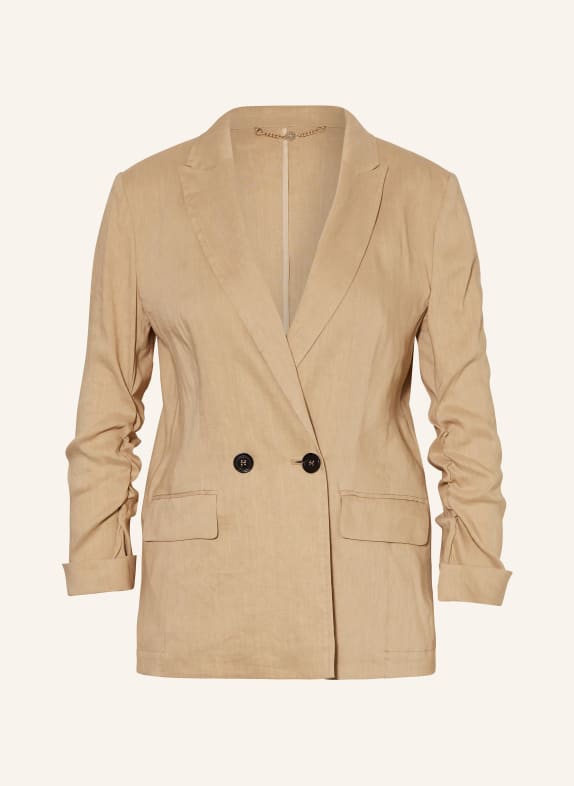 MARC CAIN Blazer with linen CAMEL