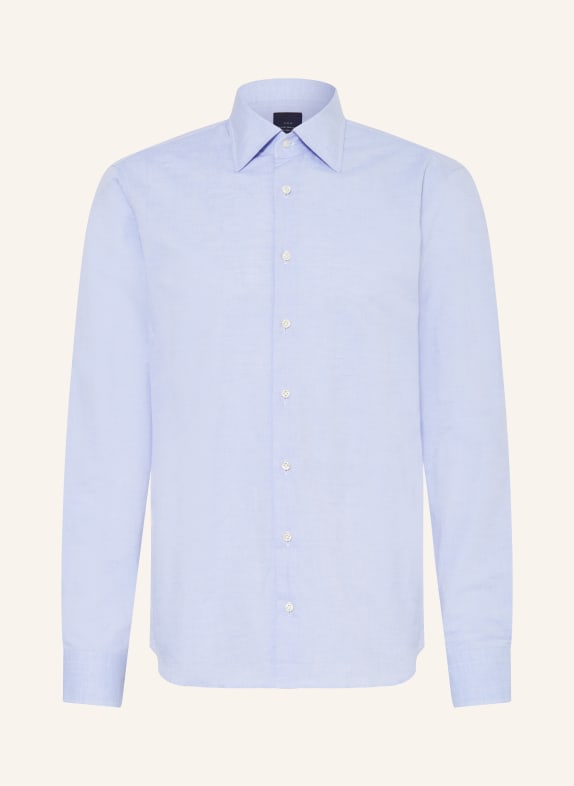 EDUARD DRESSLER Shirt shaped fit with linen LIGHT BLUE