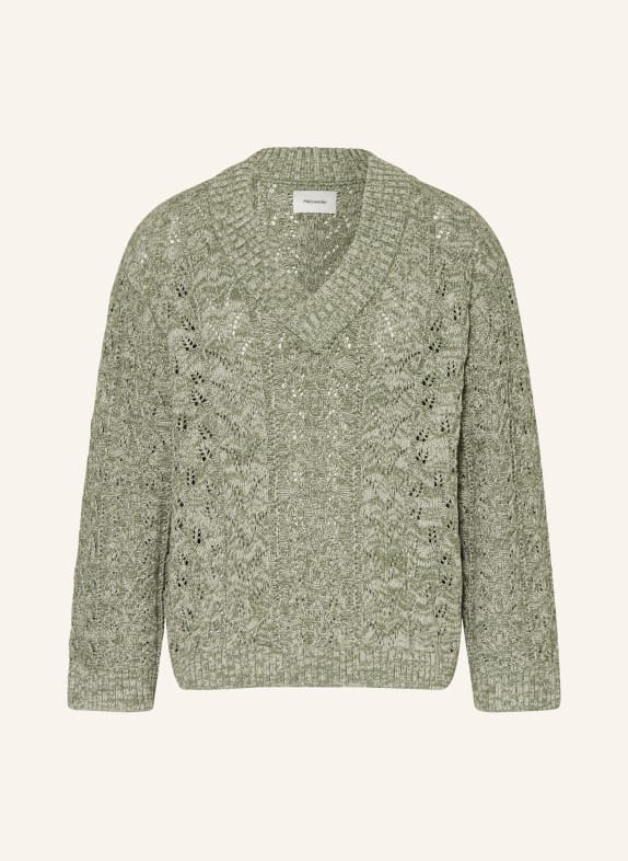 HOLZWEILER Sweater PALOMA GREEN/ LIGHT GRAY