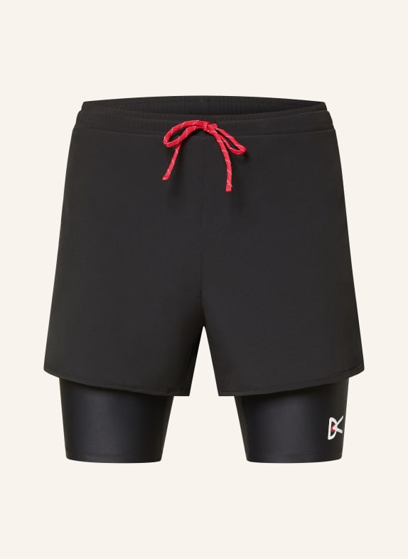 District Vision 2-in-1 running shorts BLACK