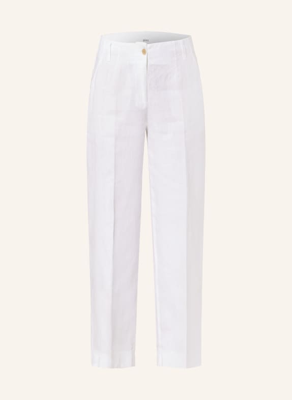 BRAX 7/8 trousers MAINE S in linen WHITE