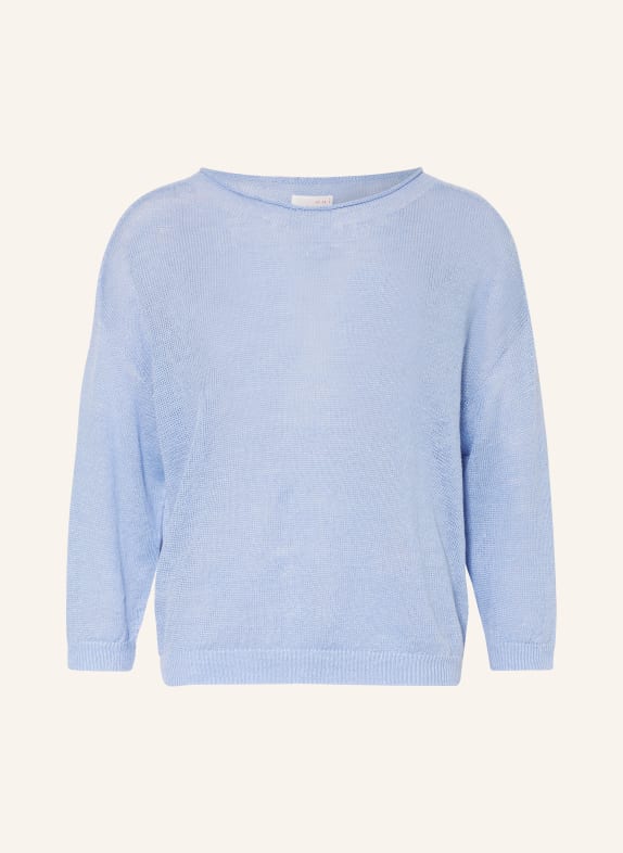 oui Linen sweater LIGHT BLUE