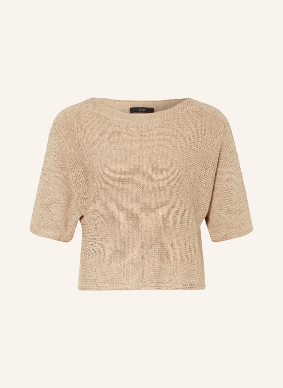 oui Sweater with 3/4 sleeves LIGHT BROWN