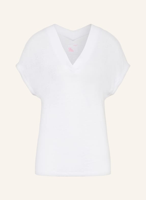 oui T-shirt made of linen WHITE