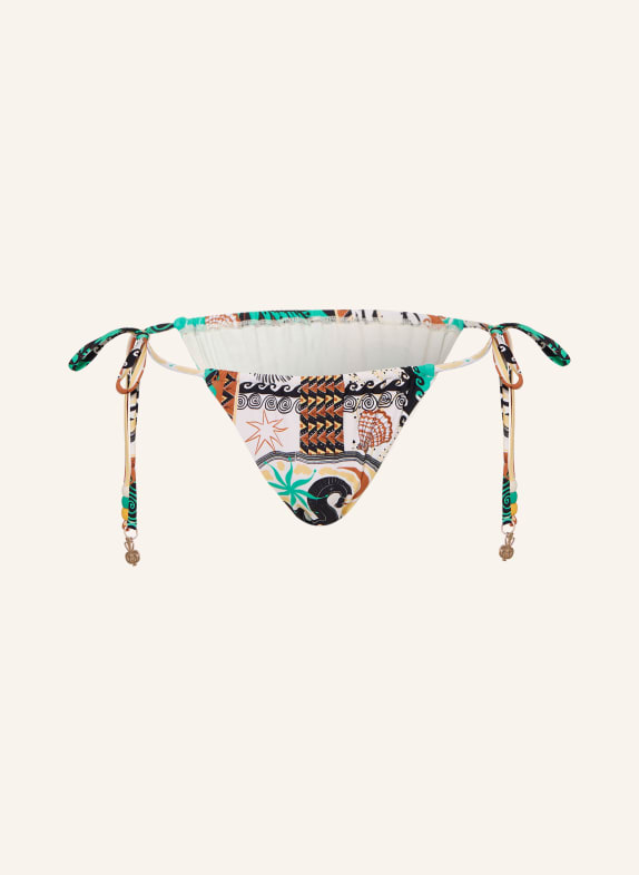 SEAFOLLY Brazilian bikini bottoms ATLANTIS ECRU/ BLACK/ BROWN