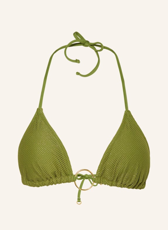 BANANA MOON COUTURE Triangel-Bikini-Top mit Glitzergarn OLIV