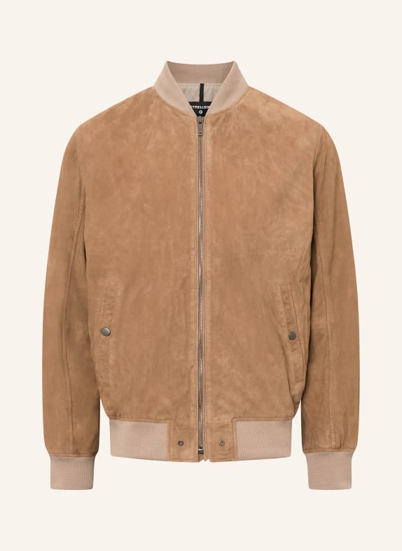 STRELLSON Leather jacket LIGHT BROWN