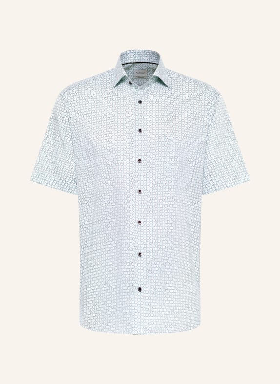 ETERNA Short sleeve shirt comfort fit WHITE/ TEAL/ BLUE