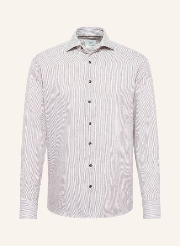 ETERNA 1863 Shirt modern fit with linen GREEN/ WHITE