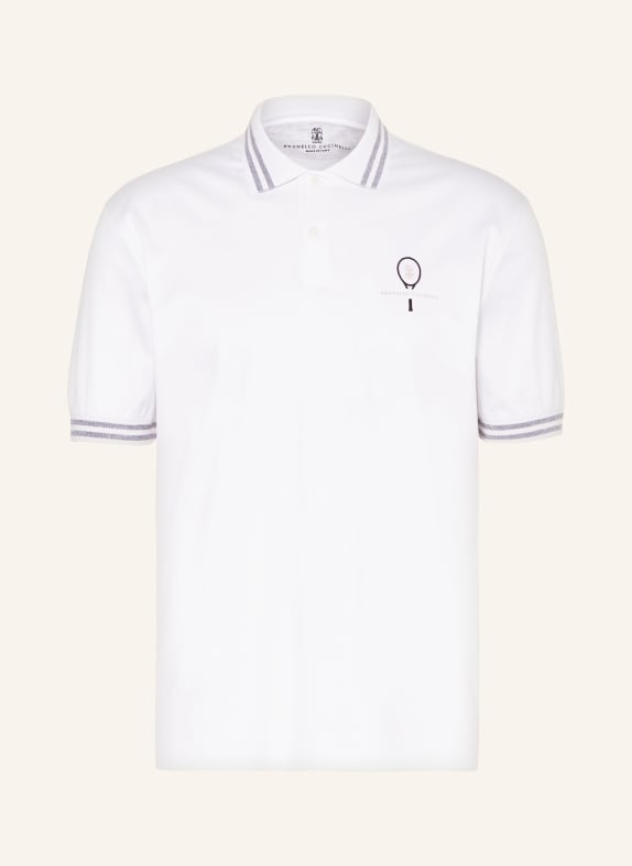 BRUNELLO CUCINELLI Jersey polo shirt WHITE