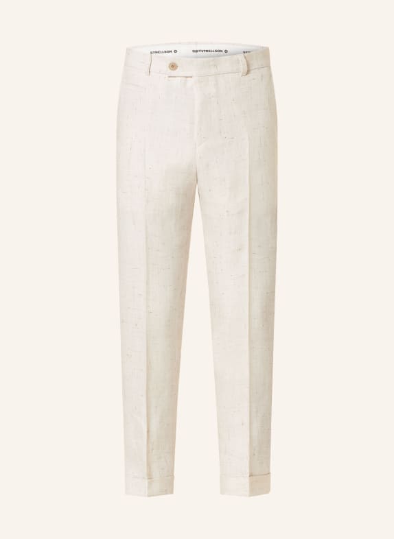 STRELLSON Suit trousers LUC3 extra slim fit with linen CREAM
