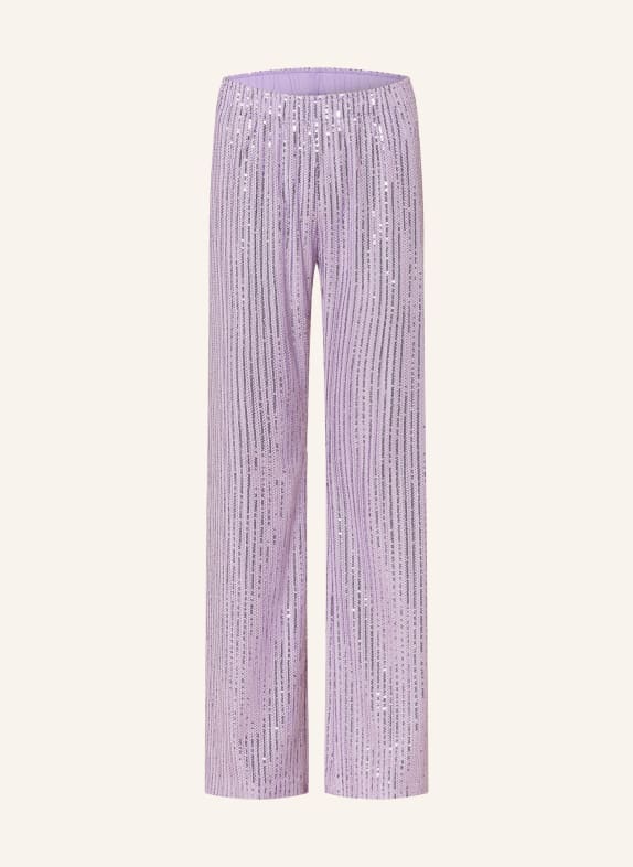 STINE GOYA Trousers MARKUS with sequins LAVENDER