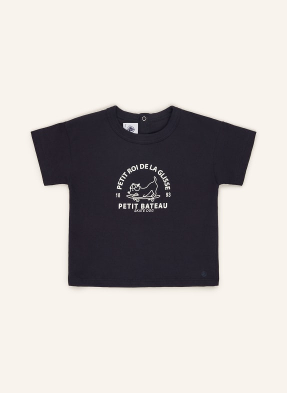 PETIT BATEAU T-Shirt DUNKELBLAU/ WEISS